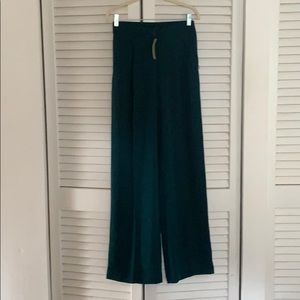 NWT green Jcrew wide leg trousers